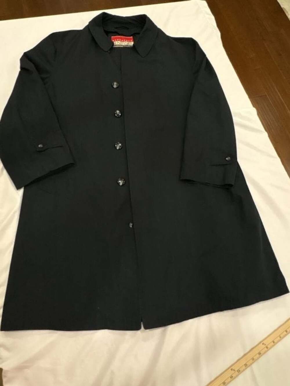 Sentinel Plymouth of Boston Trench Coat Black Plaid Lined